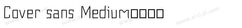 Cover sans Medium字体转换